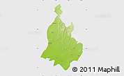 Physical Map of Sabarkantha (Himatnagar), single color outside