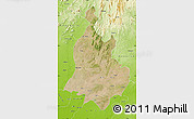 Satellite Map of Sabarkantha (Himatnagar), physical outside