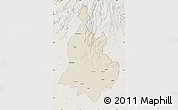 Shaded Relief Map of Sabarkantha (Himatnagar), lighten