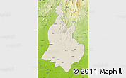 Shaded Relief Map of Sabarkantha (Himatnagar), physical outside
