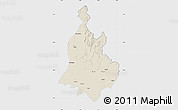 Shaded Relief Map of Sabarkantha (Himatnagar), single color outside
