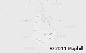 Silver Style Map of Sabarkantha (Himatnagar), single color outside