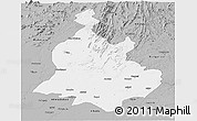 Gray Panoramic Map of Sabarkantha (Himatnagar)