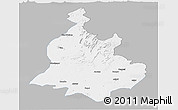 Gray Panoramic Map of Sabarkantha (Himatnagar), single color outside