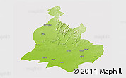 Physical Panoramic Map of Sabarkantha (Himatnagar), cropped outside