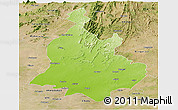 Physical Panoramic Map of Sabarkantha (Himatnagar), satellite outside