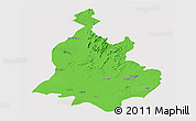 Political Panoramic Map of Sabarkantha (Himatnagar), cropped outside