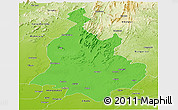 Political Panoramic Map of Sabarkantha (Himatnagar), physical outside