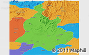 Political Panoramic Map of Sabarkantha (Himatnagar)