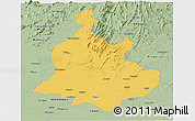 Savanna Style Panoramic Map of Sabarkantha (Himatnagar)