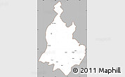Gray Simple Map of Sabarkantha (Himatnagar), cropped outside