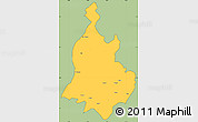 Savanna Style Simple Map of Sabarkantha (Himatnagar), cropped outside