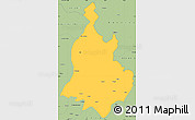 Savanna Style Simple Map of Sabarkantha (Himatnagar)