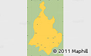Savanna Style Simple Map of Sabarkantha (Himatnagar), single color outside