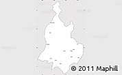 Silver Style Simple Map of Sabarkantha (Himatnagar), cropped outside