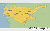 Savanna Style 3D Map of Surat, single color outside