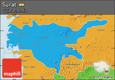Political Map of Surat