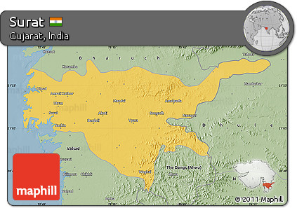 Savanna Style Map of Surat