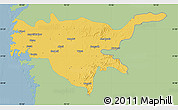 Savanna Style Map of Surat, single color outside