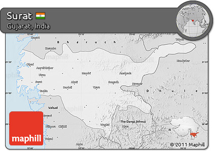 Silver Style Map of Surat