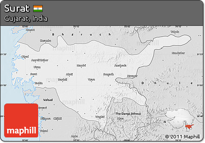 Silver Style Map of Surat