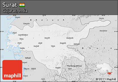 Silver Style Map of Surat