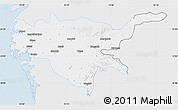 Silver Style Map of Surat, single color outside