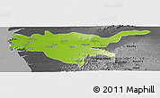 Physical Panoramic Map of Surat, darken, desaturated