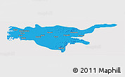 Political Panoramic Map of Surat, cropped outside