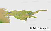 Satellite Panoramic Map of Surat, single color outside