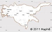 Classic Style Simple Map of Surat, cropped outside