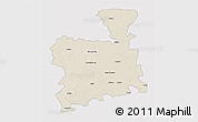 Shaded Relief 3D Map of Surendranagar, cropped outside