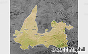 Satellite Map of Vadodara, darken, desaturated