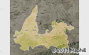 Satellite Map of Vadodara, darken, semi-desaturated