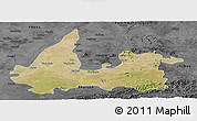 Satellite Panoramic Map of Vadodara, darken, desaturated