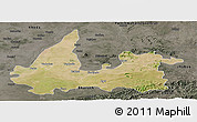 Satellite Panoramic Map of Vadodara, darken, semi-desaturated