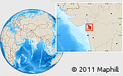 Shaded Relief Location Map of Valsad