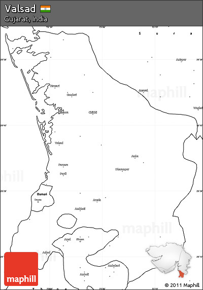 Blank Simple Map of Valsad