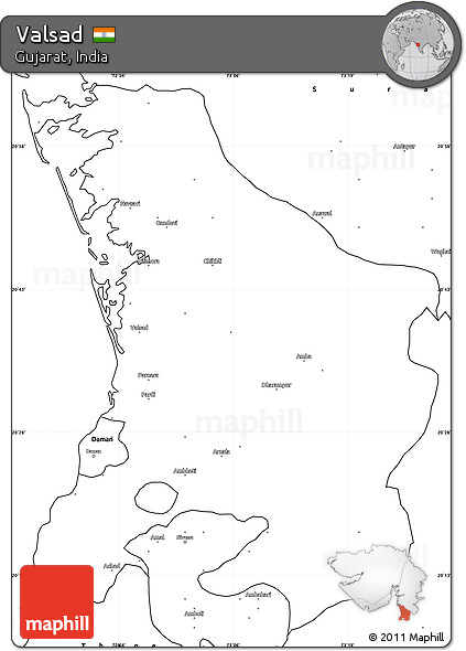 Blank Simple Map of Valsad