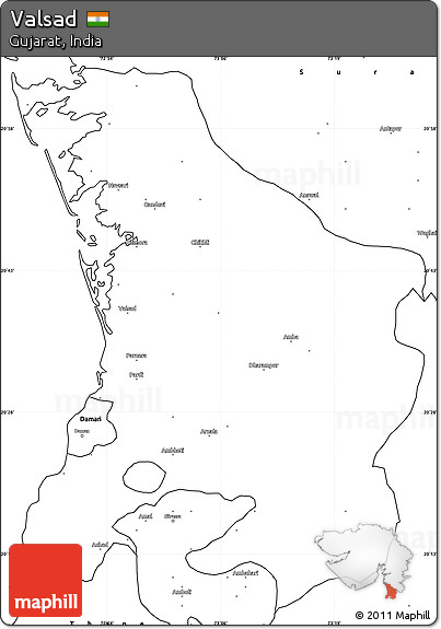Blank Simple Map of Valsad
