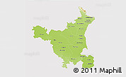 Physical 3D Map of Haryana, cropped outside