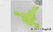 Physical 3D Map of Haryana, lighten, desaturated