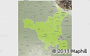 Physical 3D Map of Haryana, semi-desaturated