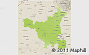 Physical 3D Map of Haryana, shaded relief outside