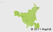 Physical 3D Map of Haryana, single color outside