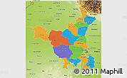 Political 3D Map of Haryana, physical outside
