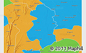 Political 3D Map of Faridabad