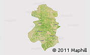 Satellite 3D Map of Faridabad, cropped outside