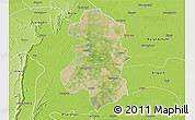 Satellite 3D Map of Faridabad, physical outside