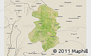 Satellite 3D Map of Faridabad, shaded relief outside